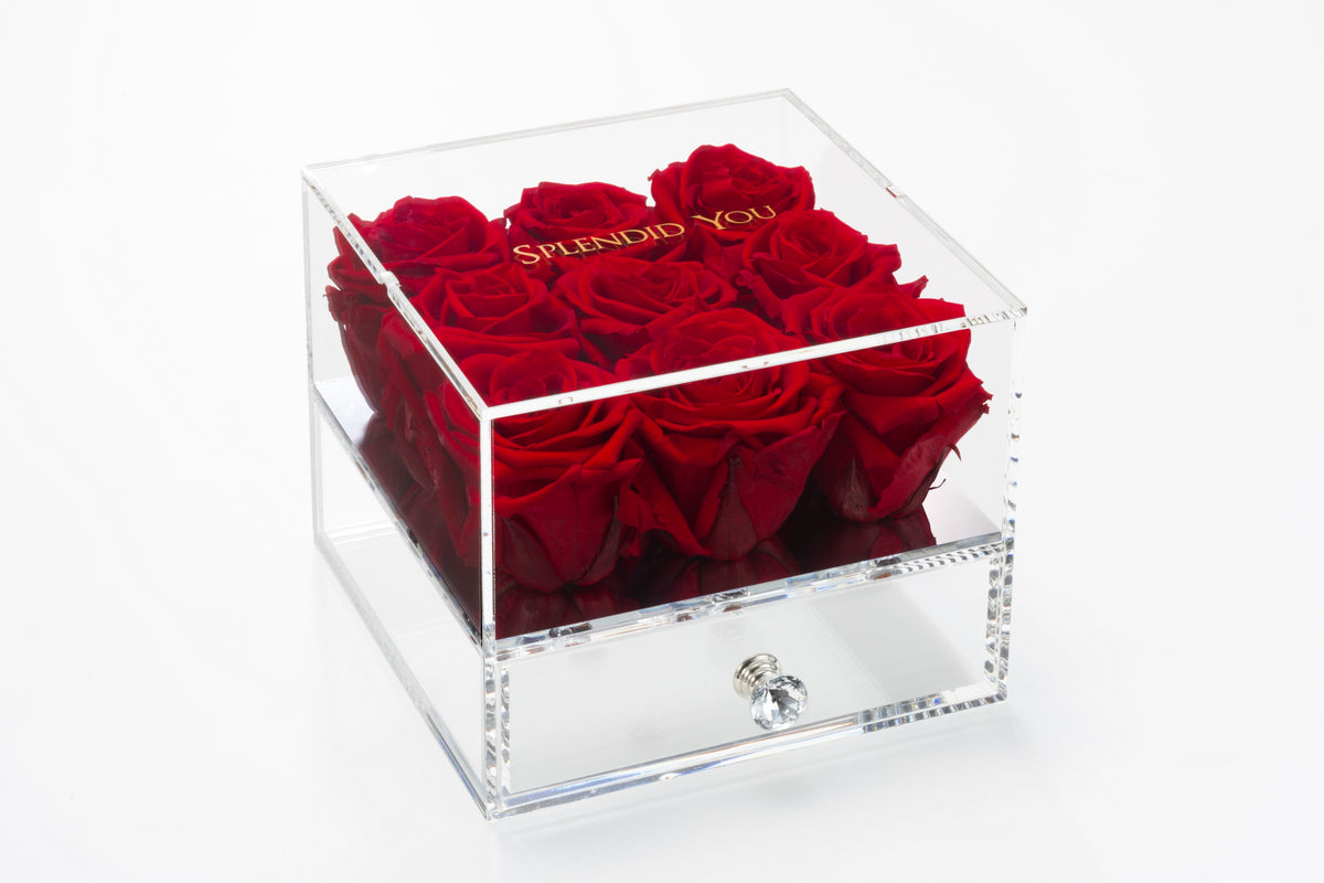 デスクドレッサー レッド 取手付き | Splendid you